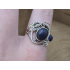 Echt zilveren ring met lapis lazuli